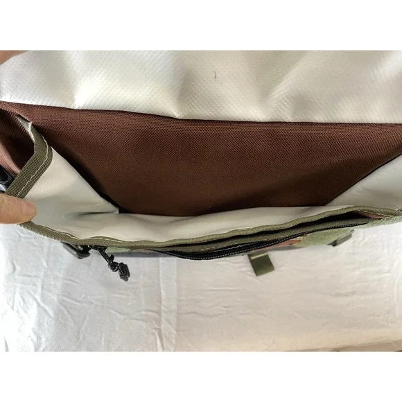 Forest‎ City Portage Messenger Bag Handmade Quality Durable Green & Brown - Picture 9 of 16